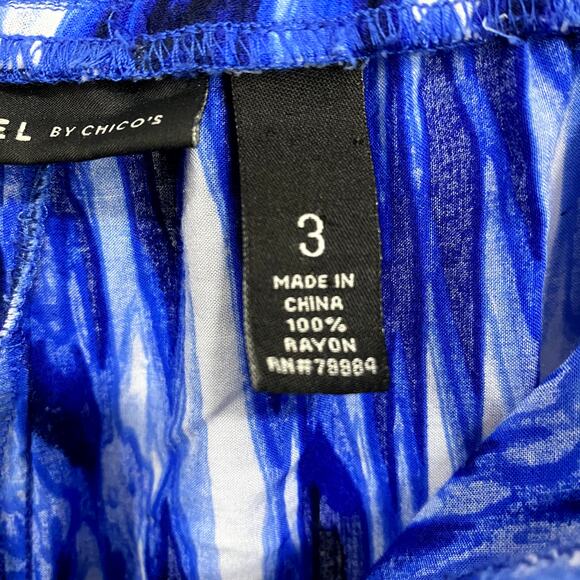 Black Label by Chico's Stippled Palazzo Pants Womens Size 3 U.S. XL 16 Stretch - Picture 6 of 11